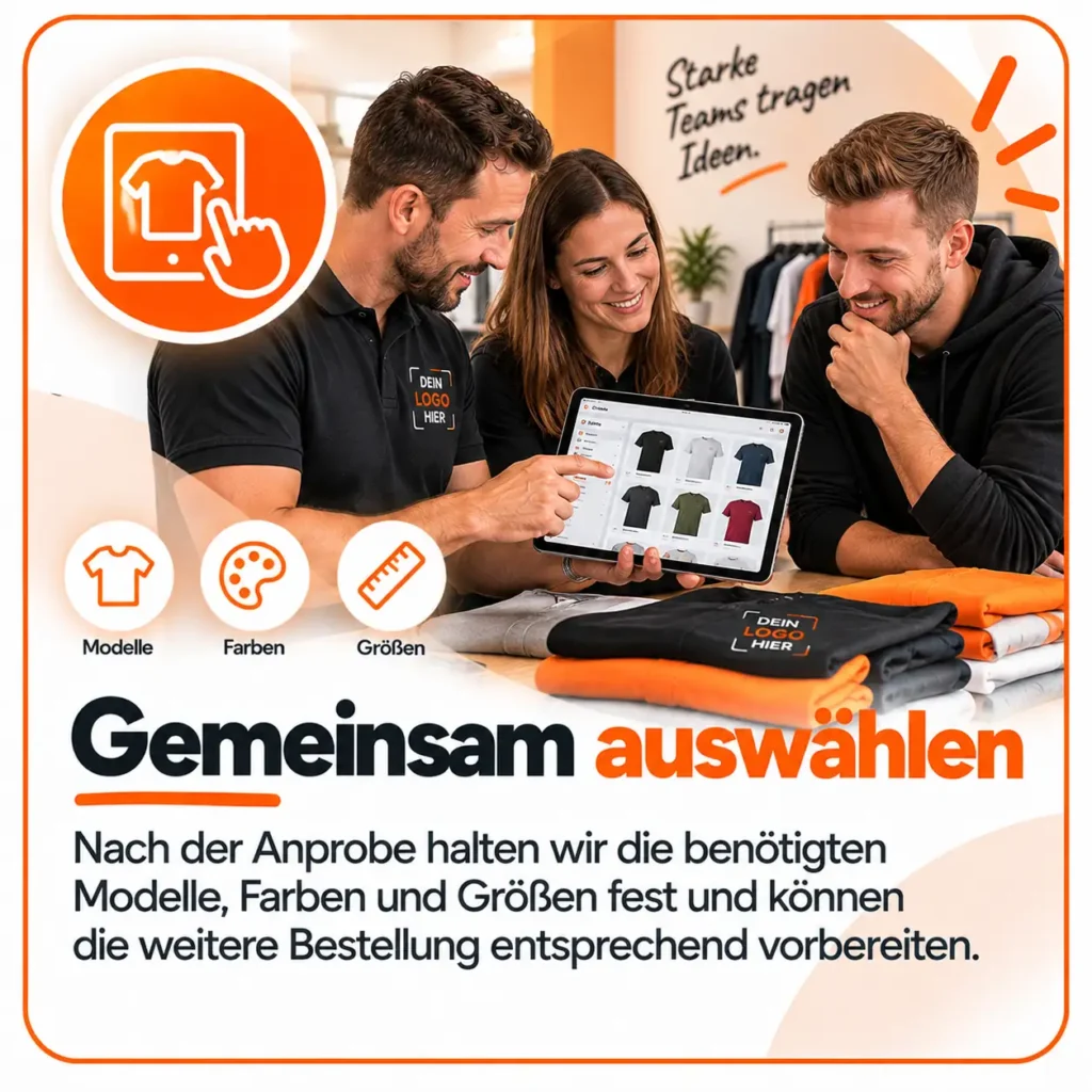 gemeinsam auswaehlen vor ort anprobe